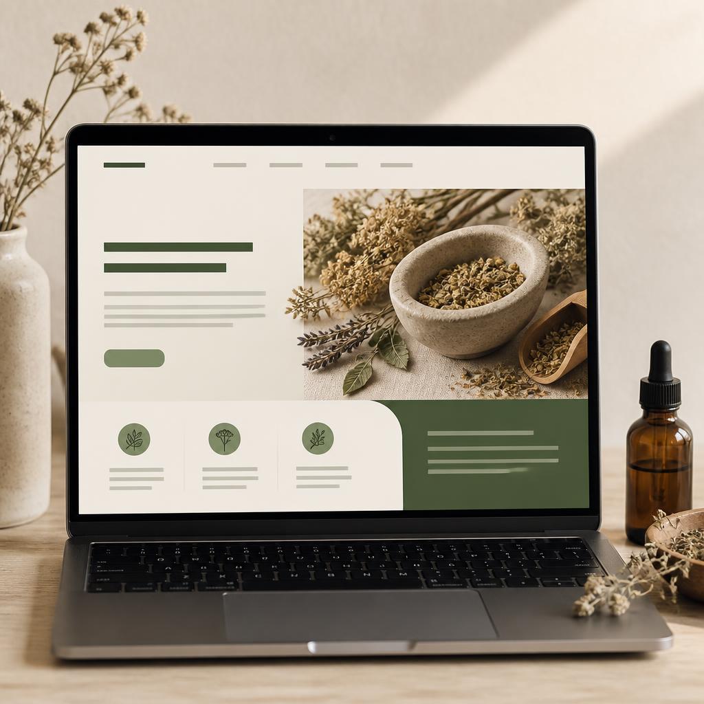 Botanical website design preview